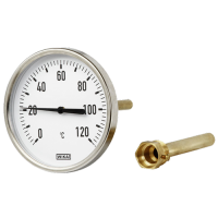 Термометр биметаллический осевой Дк80 L=40мм G1/2" 120C А5001 Wika 3901785 (36523019)