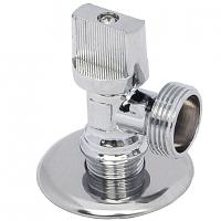 Кран шаровой латунный бытовой хром 9180 G1/2"х3/4" Ду 1/2"х3/4" Ру16 НР бабочка с маховиком STC 9180