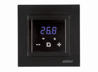140F1069R — Терморегулятор ДЕВИ Classy c Wi-Fi черный, IP 21, размеры 84 x 84 x 50 мм, диапазон регулирования температуры 5...40 °С