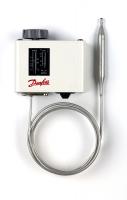 Danfoss 060L112666 — Реле температуры (термостат) KP, IP 30/44, диапазон регулирования 50...100 °C, длина трубки 2 м