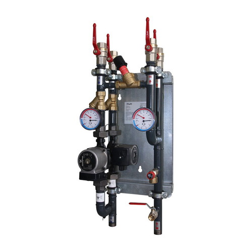 Danfoss 004F4592 Узел насосно-смесительный обвязки котла DSM-BPU с насосом 2xAlpha2L 25-60 