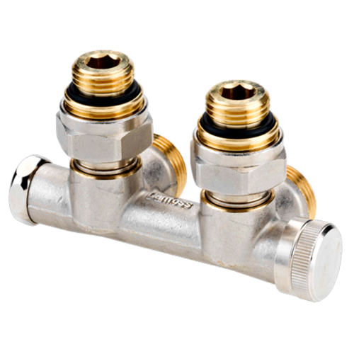 Danfoss 003L0242 Узел нижнего подключения RLV-KD для двухтр никель 1/2 x3/4