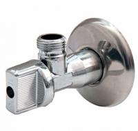 Кран шаровой латунный бытовой хром угловой R613 G1/2" Ду 1/2"х1/2" НР Giacomini R613X003