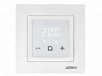 140F1064R — Терморегулятор ДЕВИ Classy c Wi-Fi белый, IP 21, размеры 84 x 84 x 50 мм, диапазон регулирования температуры 5...40 °С