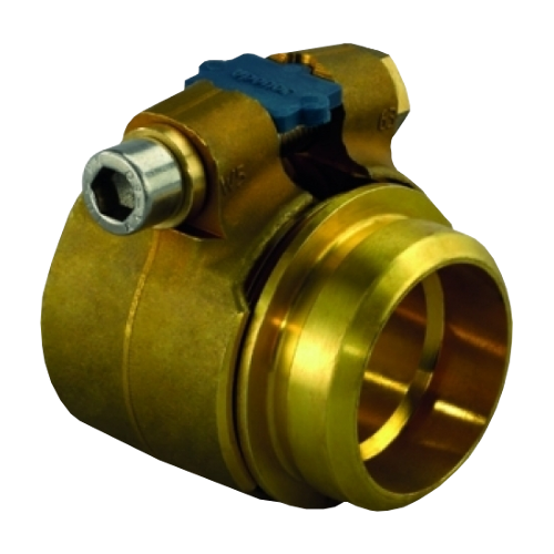 Муфта зажимная для PE-X латунь Wipex RS Дн 63х8,7 Ру10 Uponor 1047017