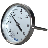 Термометр биметаллический осевой Дк100 L=100мм G1/2" 60C А52.100 Wika 08390731