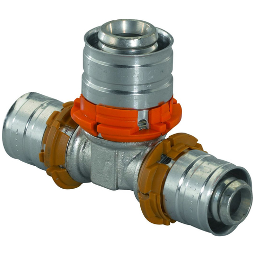 Тройник переходной МП латунь MLC Дн 32х16х32 пресс Uponor 1015053