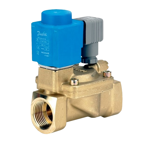 Danfoss 042U436602 Клапан эл/магн латунь НО EV220W Ду25 Ру16 ВР серия 10-50 с катушкой AS024DS 24В DC 80С