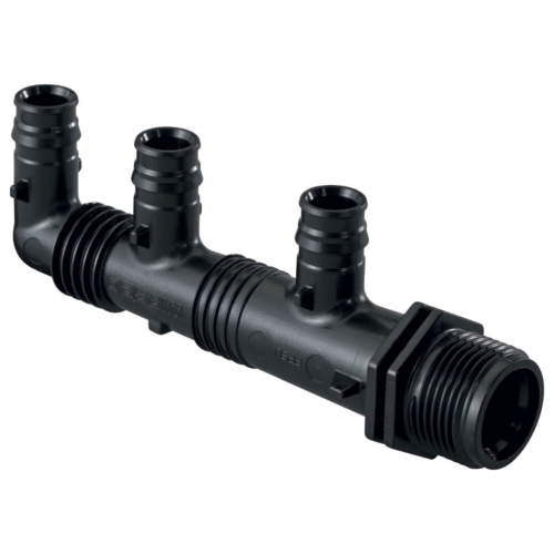 Коллектор распред PPSU НР 3/4" на 4 вых штуцер Q&E Дн16 для PE-X Uponor 1008715