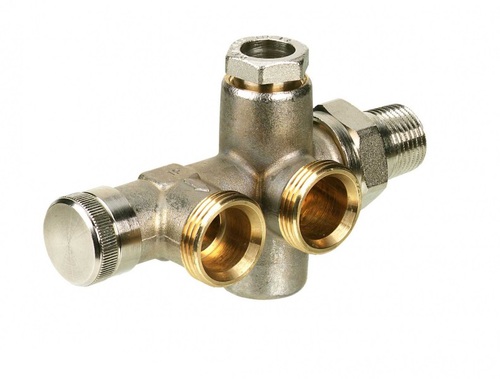 Danfoss 013G3369 Узел нижнего подключения RA-KW для двухтр никель 1/2"x3/4"