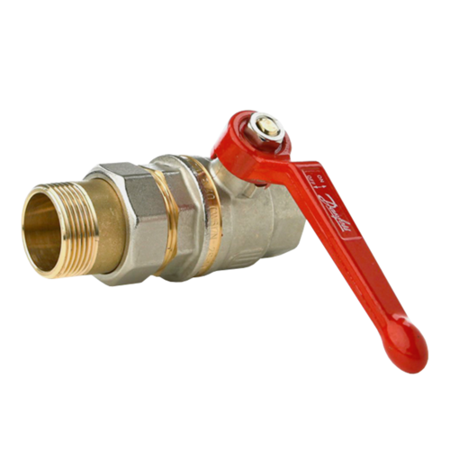 Danfoss 065B8206 Кран шаровой латунь никелирован BVR-F Ду 32 Rp1 1/4