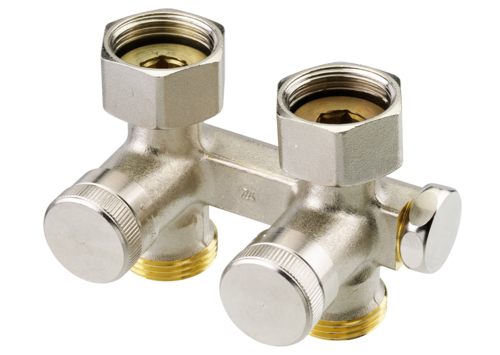 Danfoss 003L0281 Узел нижнего подключения RLV-K никель 3/4"ЕКx3/4"