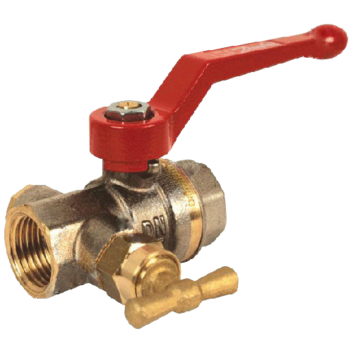Danfoss 065B8221 Кран шаровой латунь со спускником BVR-D никель Ду 50  G2