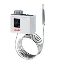 Danfoss 060L112566 — Реле температуры (термостат) KP, IP 30/44, диапазон регулирования 80...150 °C, длина трубки 2 м
