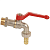 Danfoss 065B8200 Кран шаровой водоразборный латунь со штуцером BVR-С Ду 15 НР R1/2" рычаг 