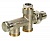 Узел нижнего подключения Danfoss 013G7041 RTR-K для двухтр никель 1/2"x3/4"ЕК Ру10 прямой 