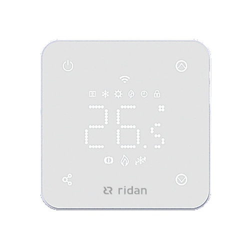 Ридан 088L1142R — Электронный комнатный термостат RSmart-FW с Wi-Fi подключением 230V, белый