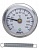 Термометр аксиальный MVI, биметаллический, диапазон показаний от 0°C до 120°C, диаметр корпуса 63 мм, накладной