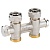 Danfoss 003L0240 Узел нижнего подключения RLV-KD для двухтр никель 1/2"x3/4"