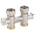 Danfoss 003L0240 Узел нижнего подключения RLV-KD для двухтр никель 1/2"x3/4"