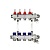 Ридан 088U0958R — Комплект коллекторов SSM-8RF set с расходомерами и кронштейнами, 8 контуров