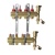 Группа коллекторная латунь FHF-F set 1" ВР 8 вых 3/4" НР Ру6 с расходомерами Danfoss 088U0728
