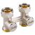 Danfoss 003L0240 Узел нижнего подключения RLV-KD для двухтр никель 1/2"x3/4"